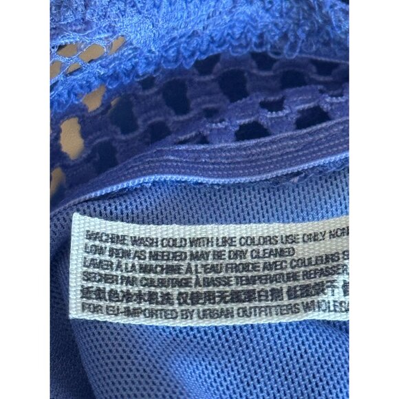 Free People Blue Sitting Pretty Lace Brami Bralette Medium Bra - Picture 8 of 10